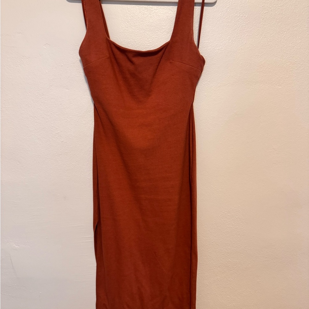 A-Line Rust Dress